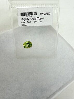 Shop LC Signity Khaki Topaz Oval 10x8mm Loose Gemstone for Jewelry Making 5548